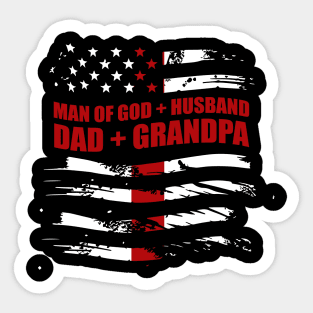 man of god husband dad grandpa Sticker